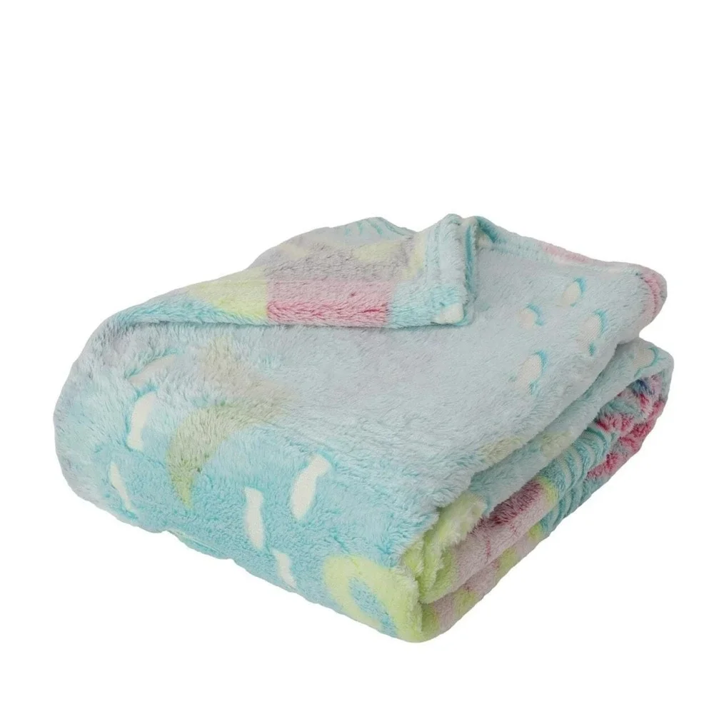 Mermaid‎ Glow in the Dark Throw Blanket Super Soft Your Zone Fun Gift 50 x 60 In